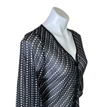 Load image into Gallery viewer, Chico&#39;s | Women&#39;s Black and White Sheer Long Sleeve Button Down Top | Size: S
