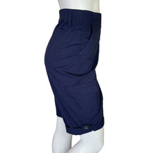 Load image into Gallery viewer, Chico&#39;s | Women&#39;s Midnight Blue Fatigues Comfort Waist Shorts with Tags | Size: 10
