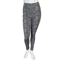 Load image into Gallery viewer, Chico&#39;s | Women&#39;s Black and White Pattern Fabulously Slimming Leggings | Size: 10
