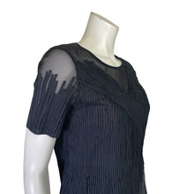 Load image into Gallery viewer, Elie Tahari | Women&#39;s Navy Blue Mesh Mixed Media Shift Dress with Tags | Size: 8
