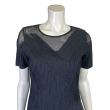 Load image into Gallery viewer, Elie Tahari | Women&#39;s Navy Blue Mesh Mixed Media Shift Dress with Tags | Size: 8
