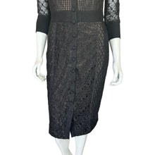 Load image into Gallery viewer, Beguile by Byron Lars | Women&#39;s Black Carissima Lace Pencil Dress with Tags | Size: 6
