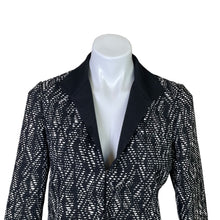 Load image into Gallery viewer, Lafayette 148 | Women&#39;s Black and White Tweed Hook Front Blazer Jacket | Size: 6
