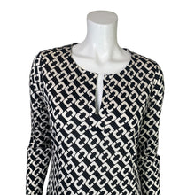 Load image into Gallery viewer, Diane Von Furstenberg | Women&#39;s Black and White Long Sleeve Dress | Size: 12
