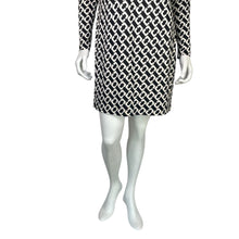 Load image into Gallery viewer, Diane Von Furstenberg | Women&#39;s Black and White Long Sleeve Dress | Size: 12
