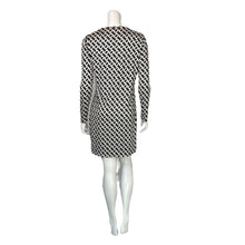 Load image into Gallery viewer, Diane Von Furstenberg | Women&#39;s Black and White Long Sleeve Dress | Size: 12
