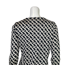 Load image into Gallery viewer, Diane Von Furstenberg | Women&#39;s Black and White Long Sleeve Dress | Size: 12
