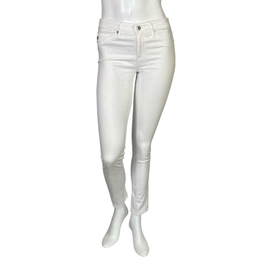 Adriano Goldschmied | Women's White The Prima Mid-Rise Cigarette Pants | Size: 25