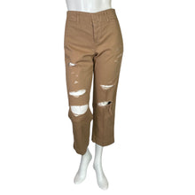 Load image into Gallery viewer, Frame | Women&#39;s Washed Dark Sand Le Tomboy Ripped Trouser Cropped Pant | Size: 24
