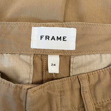 Load image into Gallery viewer, Frame | Women&#39;s Washed Dark Sand Le Tomboy Ripped Trouser Cropped Pant | Size: 24
