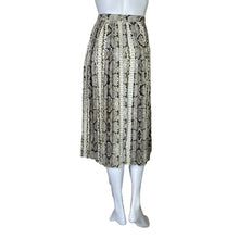 Load image into Gallery viewer, J. Crew | Women&#39;s Green and Cream Snakeprint Pleat Skirt | Size: 6T
