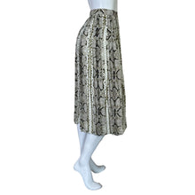 Load image into Gallery viewer, J. Crew | Women&#39;s Green and Cream Snakeprint Pleat Skirt | Size: 6T
