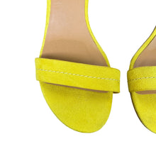 Load image into Gallery viewer, Nine West | Women&#39;s Bright Yellow Faux Leather Strap Heel | Size: 7
