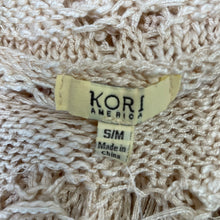 Load image into Gallery viewer, Kori America | Women&#39;s Cream Crochet Knit Open Long Cardigan | Size: S/M
