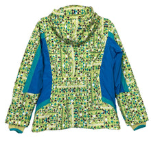 Load image into Gallery viewer, Lands&#39; End | Girl&#39;s Green and Purple Pattern Hooded Winter Jacket | Size: 16Y
