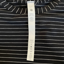 Load image into Gallery viewer, Lululemon | Women&#39;s Black and White Strip Short Sleeve Tee | Size: 2
