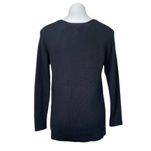 Load image into Gallery viewer, Athleta | Women&#39;s Black Knit V Neck Pullover Sweater | Size: S
