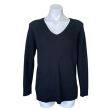 Load image into Gallery viewer, Athleta | Women&#39;s Black Knit V Neck Pullover Sweater | Size: S
