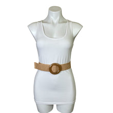 Load image into Gallery viewer, Women&#39;s Tan Straw Belt | Size: S
