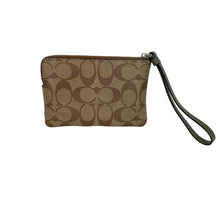 Load image into Gallery viewer, Coach | Women&#39;s Tan and Brown Monogram Wristlet
