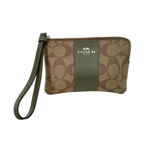 Load image into Gallery viewer, Coach | Women&#39;s Tan and Brown Monogram Wristlet
