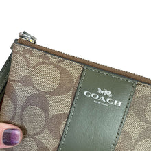 Load image into Gallery viewer, Coach | Women&#39;s Tan and Brown Monogram Wristlet
