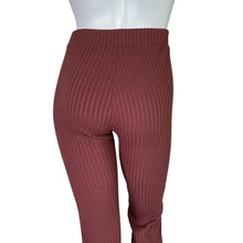 Load image into Gallery viewer, Zara | Women&#39;s Burgundy Ribbed Boot Cut Pull On Pants | Size: L
