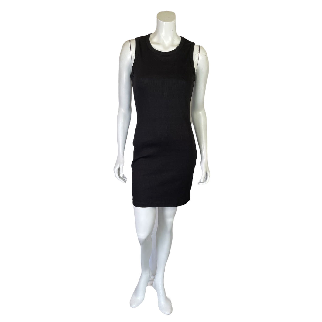 Brave Soul | Women's Black Ribbed Tank Dress | Size: L