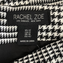 Load image into Gallery viewer, Rachel Zoe | Women&#39;s Black and White Herringbone Pattern Mini Skirt | Size: 12
