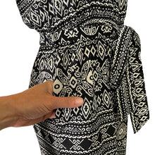 Load image into Gallery viewer, Forever 21 | Women&#39;s Black and White Tribal Pattern Strapless Jumpsuit with Tags | Size: S

