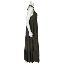 Load image into Gallery viewer, Express | Women&#39;s Olive Green Tie Sleeve Maxi Dress | Size: XL
