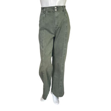 Load image into Gallery viewer, Paige | Women&#39;s Vintage Green Ivy Brooklyn Wide Leg High Rise Trousers | Size: 33
