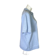 Load image into Gallery viewer, J. Crew | Women&#39;s Light Blue Johnny Collar Cashmere Blend Short Sleeve Top with Tags | Size: 2X
