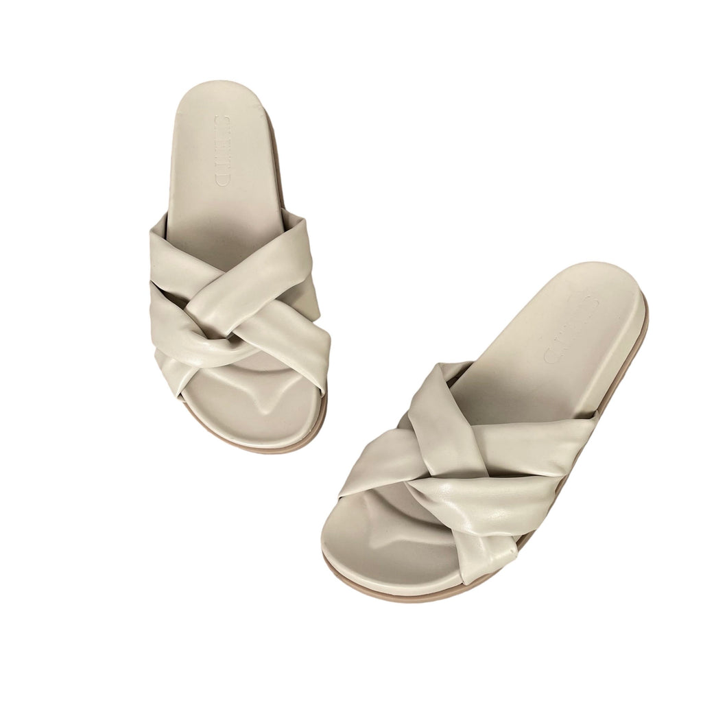 Silent D | Women's Bone Criss Cross Slip On Sandals | Size: 6.5