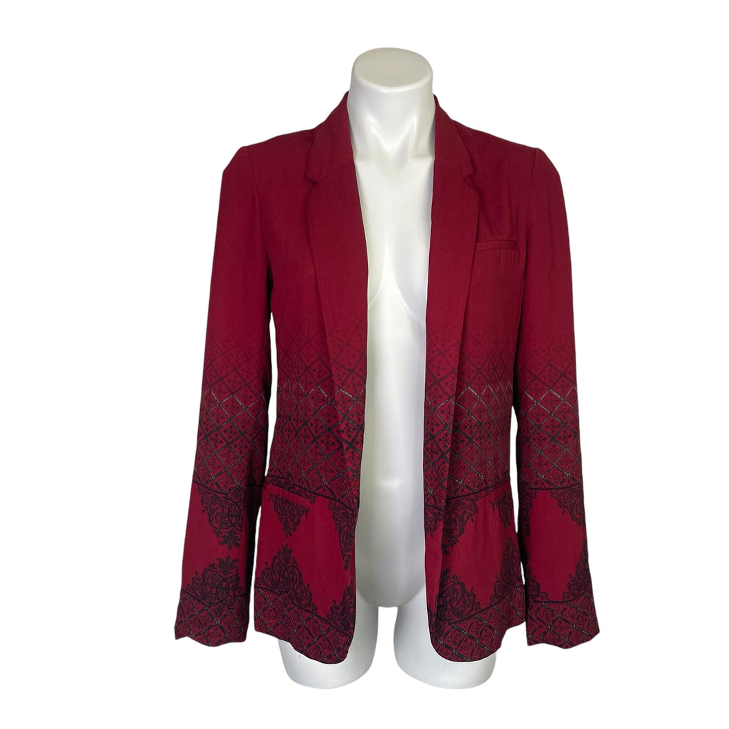 Anthropologie | Women's Silence + Noise Red and Black Blazer Jacket | Size: M