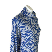 Load image into Gallery viewer, Anthropologie | Women&#39;s Gray and Blue Tiger Print Turtle Neck | Size: S
