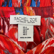 Load image into Gallery viewer, Rachel Zoe | Women&#39;s Orange and Blue Tie Front Sleeveless Blouse | Size: S
