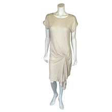 Load image into Gallery viewer, Mod Ref | Women&#39;s Oatmeal Short Sleeve Cinch Front Dress | Size: S
