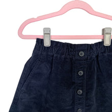 Load image into Gallery viewer, J. Crew | Girls Navy Blue Corduroy Button Front Skirt | Size: 8Y
