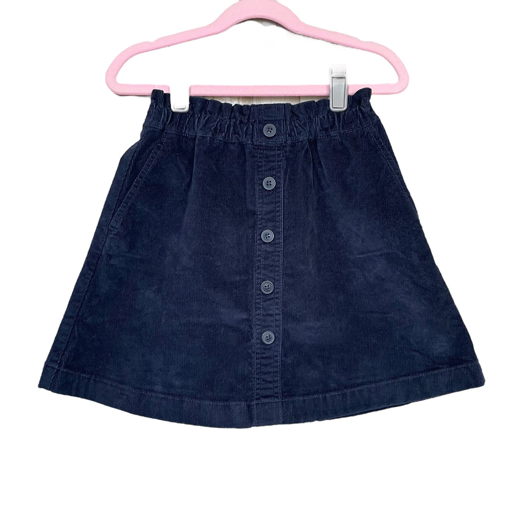 J. Crew | Girls Navy Blue Corduroy Button Front Skirt | Size: 8Y