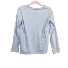 Load image into Gallery viewer, J. Crew | Girls Light Blue w/ Pink/Gold Sequins Star Long Sleeved Top | Size: 8-9Y
