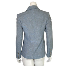 Load image into Gallery viewer, L&#39;Agence | Women&#39;s Light Blue and Green Tweed Blazer Jacket | Size: 2
