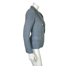 Load image into Gallery viewer, L&#39;Agence | Women&#39;s Light Blue and Green Tweed Blazer Jacket | Size: 2
