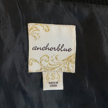 Load image into Gallery viewer, Anchor Blue | Women&#39;s Black Vegan Y2K Leather Jacket | Size: S
