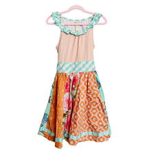 Load image into Gallery viewer, Matilda Jane | Girls Orange/Blue Oranges and Butterflies Patterned Sleeveless Dress | Size: 8Y
