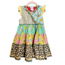 Load image into Gallery viewer, Matilda Jane | Girls Multi Colored Shoe/Bird/ButterflySleeveless Wrap Top Dress | Size: 4Y
