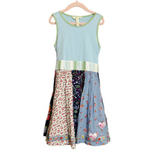 Load image into Gallery viewer, Matilda Jane | Girls Blue/Green Tie Waist Multi Patterned Skirt Tank Dress | Size: 8Y
