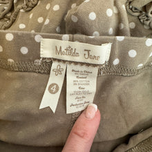 Load image into Gallery viewer, Matilda Jane | Girls Taupe Brown Polka Dot Shorts | Size: 4Y
