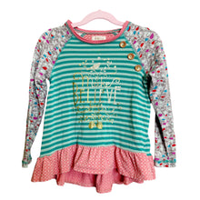 Load image into Gallery viewer, Matilda Jane | Girls Pink/Teal/Purple Striped &quot;Make Believe&quot; Long Sleeved Top | Size: 4Y
