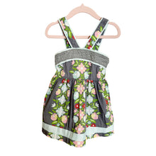 Load image into Gallery viewer, Matilda Jane | Girls Gray/Blue/Green Floral Print Polka Dot Halter Top | Size: 4Y
